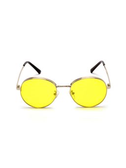 Mespee - Yellow Full Rim Round Stylish UV Protected Sunglasses (50)