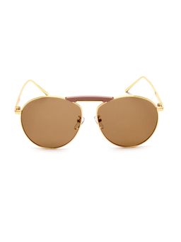 Mespee - Brown Full Rim Oval Stylish UV Protected Sunglasses (50)