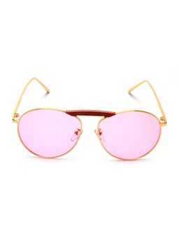 Mespee - Pink Full Rim Oval Stylish UV Protected Sunglasses (50)