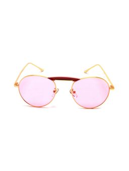 Mespee - Pink Full Rim Round Stylish UV Protected Sunglasses (55)