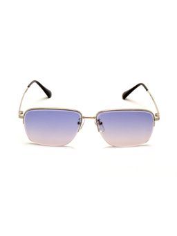 Mespee - Gold Half Rim Rectangular Stylish UV Protected Sunglasses (57)