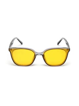 Mespee - Yellow Transparent Grey Retro Rectangle UV Protected Sunglasses (53)