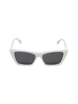 Mespee - Black White Cat Eye Full Plastic Stylish UV Protected Sunglasses (52)