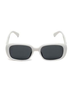 Mespee - White Grey Rectangular Full Plastic Stylish UV Protected Sunglasses (53)