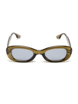 Mespee - Blue Oval Full Plastic Stylish UV Protected Sunglasses (49)