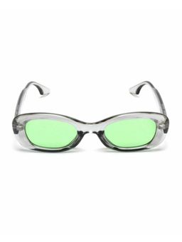 Mespee - Olive Oval Full Plastic Stylish UV Protected Sunglasses (49)