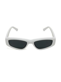 Mespee - Grey White Cat Eye Full Plastic Stylish UV Protected Sunglasses (54)