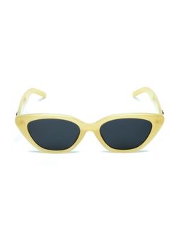 Mespee - Black Yellow Cat Eye Full Plastic Stylish UV Protected Sunglasses (54)