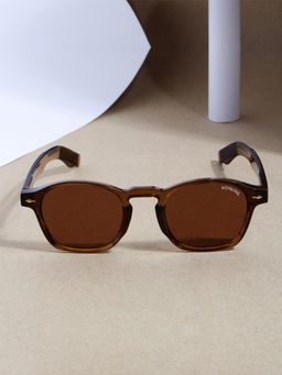 ROYALTAIL - Brown Glaucon Modern Round UV Protection Unisex Sunglasses (50)