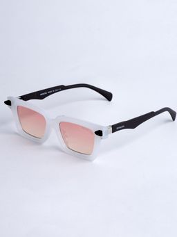 ROYALTAIL - Unisex Square Acetate Pink UV Protected Full Rim Retro Sunglasses (50)