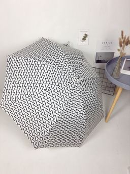 Little Surprise Box - Black & White Monochrome Print Big Size Umbrella