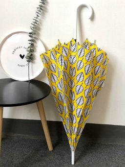 Little Surprise Box - Mustard Leaves Print Big Size Umbrella