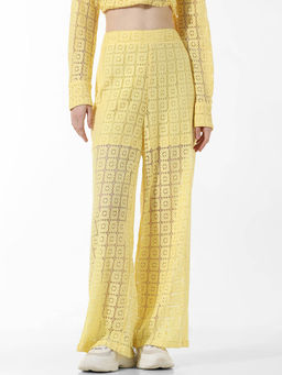 ONLY - Yellow Crochet Pants