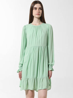 ONLY - Green Fit and Flare Dress
