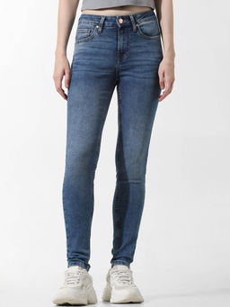 ONLY - Dark Blue High Rise Skinny Jeans