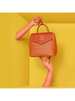 EUME - Petal Tail Women Multipurpose Vegan Leather Dragonfly Backpack Hot Sauce Red (S)