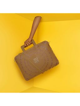 EUME - Dasher Laptop Sleeve For Laptop Vegan Leather Dragonfly Rubber Brown