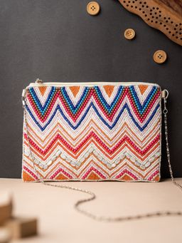 NR by Nidhi Rathi - Women Multi-Color Embellished Zipper Clutch