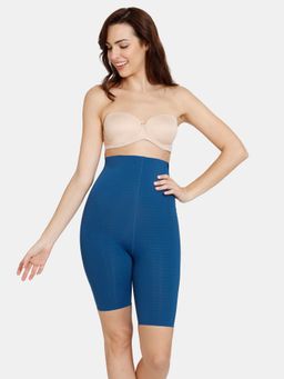 Zivame - All Day High waist Butt Enhancing Thigh Shaper - Poseidon -Blue
