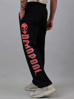 Free Authority - Official Marvel Comics Deadpool Printed Black Regular Fit Trackpant