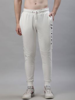 Free Authority - Official Friends Printed Cotton Blend Off White Joggers