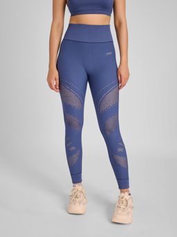 FEIER - Navy Blue Aura Mesh Leggings
