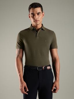 Tommy Hilfiger - Solid Regular Fit Cotton Polo T-Shirt