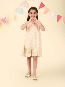 Fabindia - Beige Modal Printed Dress