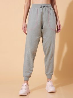 CULT - Women Pop Up Thread Leisure Grey Cotton Joggers