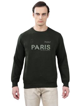 Cantabil - Green Printed Casual Sweatshirt