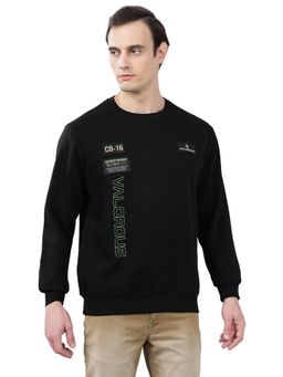 Cantabil - Black Printed Casual Sweatshirt