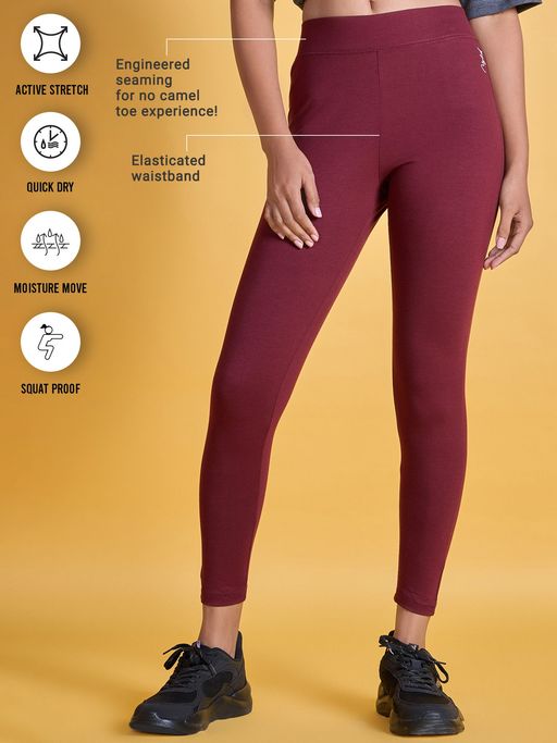 Buy Nykd By Nykaa Iconic Comfort Legging -Zinfandel Online