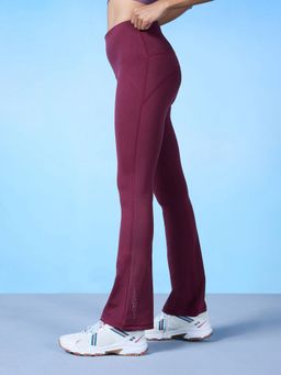 Nykd by Nykaa - Iconic Studio Flare Legging-NYK251-Tawny Port