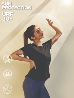 Nykd by Nykaa - Sun Protect Tee NYK296 Black Melange