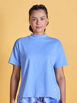 Nykd by Nykaa - Iconic Cotton Boxy Tee -NYLE276-Hydrangea