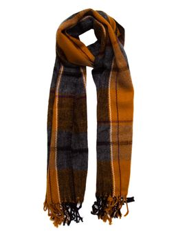 Pipa Bella by Nykaa Fashion - Orange and Dark Grey Woolen Scarf