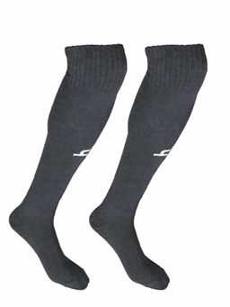 Heelium - Bamboo Football Grey Socks for Men & Women, Odour Free, Pack of 2