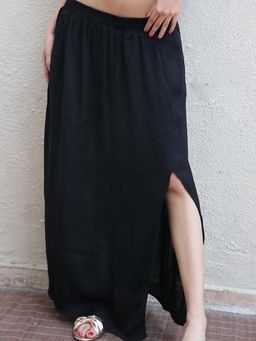 Chidiyaa - Black Sway Solaris Modal Silk Skirt