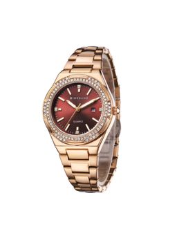 Giordano - Analog watch for women with Crystal Bezel - Red (M)