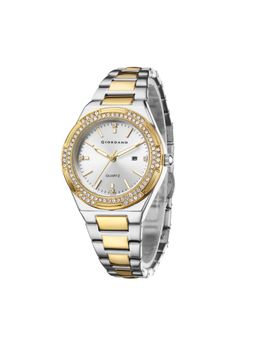 Giordano - Analog watch for women with Crystal Bezel - White (M)