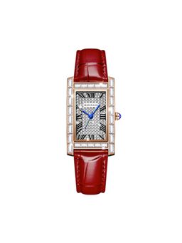 Giordano - Rectangular Dress Watch for women with Crystal Bezel - White (M)