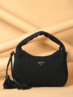 ROCIA - By Regal Black Casual Textured Day Handbag