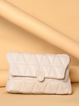 ROCIA - By Regal Off White Quilted Handbag