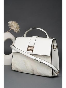 Allen Solly - Women White Casual Sling Bag With Detachable Strap