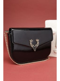 Allen Solly - Women Black Casual Sling Bag With Detachable Strap