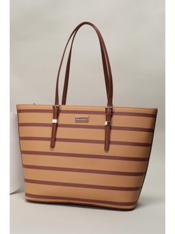 Van Heusen - Women Brown Stripe Casual Handbag