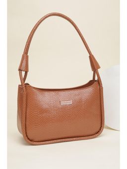 Van Heusen - Women Brown Textured Casual Handbag