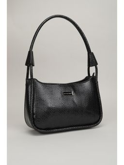 Van Heusen - Women Black Textured Casual Handbag