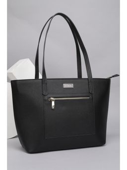 Van Heusen - Women Black Textured Formal Handbag
