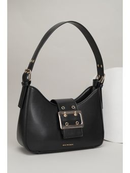 Van Heusen - Women Black Solid Casual Handbag